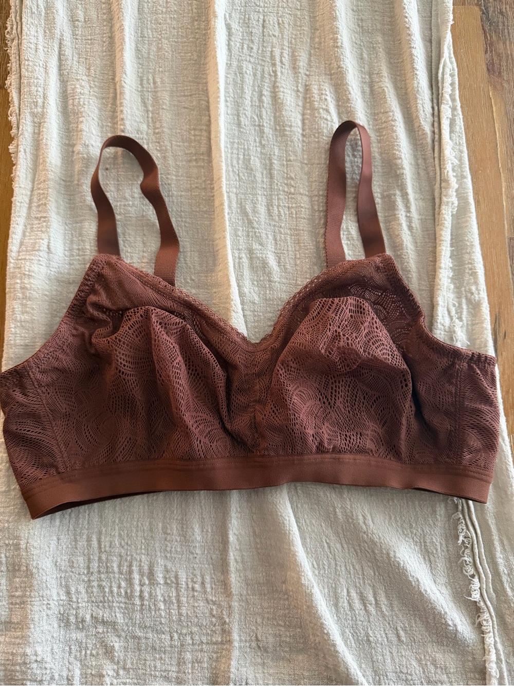 Like New Understance Bra, Brown Lace, 36DD